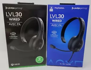 PDP Gaming LVL30 Wired Chat Headset for Playstation 4 PS4 / XBox - NEW - Picture 1 of 9