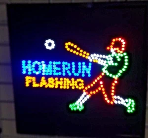 Home run Flashing LED Sign, for business, smoke shop, window store sign, - Picture 1 of 1