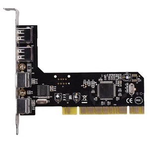 Keyboard Mouse Adapter Card PCI 32bit to 2x PS2 PS/2 + 2x USB 2.0 Port for PC - Picture 1 of 4