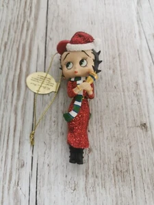 ANILLO COLGANTE ADORNO ÁRBOL DE NAVIDAD DANBURY COMO NUEVO BETTY BOOP EN LAS FIESTAS - Imagen 1 de 1