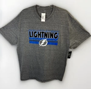 NHL Tampa Bay Lightning Gray Short Sleeve T Shirt Sz. 2 XL New w Tags MSRP 22.99 - Picture 1 of 8