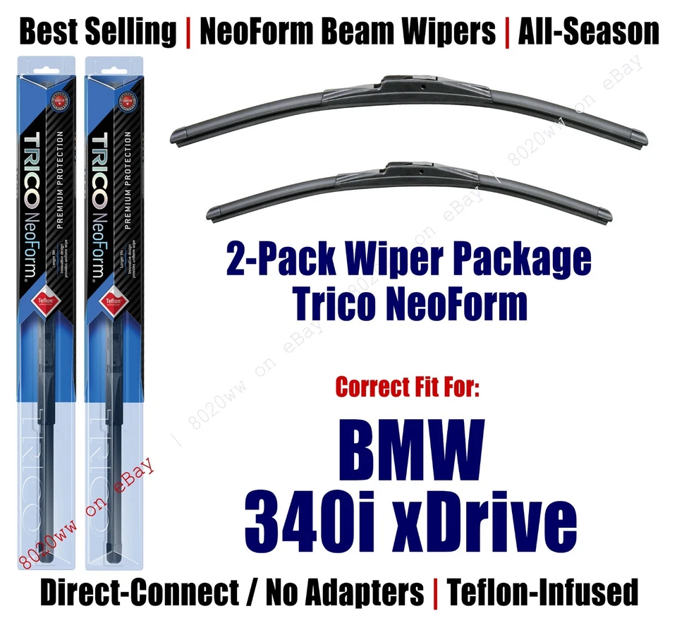 2 件装 Super-Premium NeoForm Wipers 适合 2016+ 宝马 340i xDrive - 162413x2 — 第 1/1 张图片