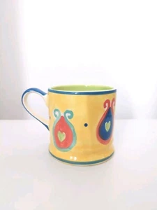 Vintage Whittard Of Chelsea Yellow Abstract Mug - Picture 1 of 4