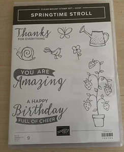 Stampin’  Up “SPRINGTIME STROLL” Stamp Set BRAND New￼ - Picture 1 of 6