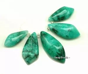 JUEGO GRADUADO DE PIEDRAS PRECIOSAS DE CRISTAL DE ROCA VERDE 53X23-33X13MM CUENTAS SUELTAS 5 CUENTAS - Imagen 1 de 1