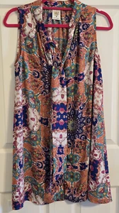 Blusa/vestido túnica boho cachemira sin mangas de autoestima para mujer talla S/M - Imagen 1 de 10