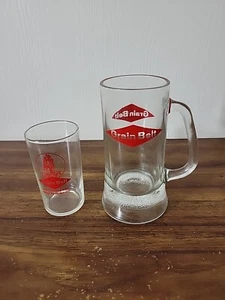 Grain Belt Vintage schwerer Glas 14 Unzen Bierkrug mit Glas - Bild 1 von 4