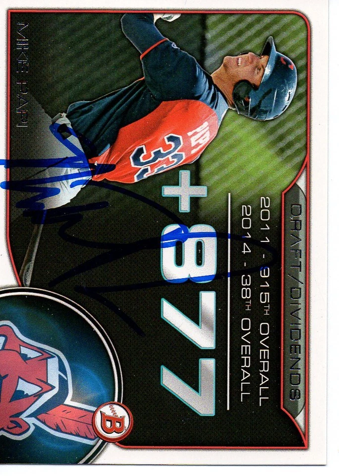 Mike Papi Cleveland Indians 2015 Bowman Draft Dividends Signed Card - Image 1 of 1
