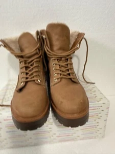 INDIGO RD. BOTAS MUJER TOSTADAS SHERPA FORRADAS ESTILO EXCURSIONISTA BOTAS (81/2) - Imagen 1 de 7