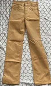 Vintage Levi’s Saddleman Boot Jeans Beige Corduroy Size 25x31 Student - Picture 1 of 4