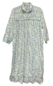 Pillow Soft Nightgown Womens L Cotton Flannel Floral Grannycore Cottagecore Vtg - Picture 1 of 5