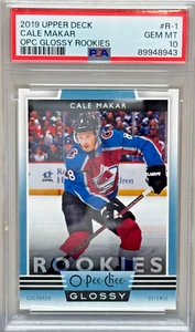 2019-20 Upper Deck Cale Makar OPC Glossy Rookies PSA 10 - Picture 1 of 2