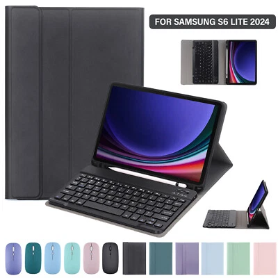 For Samsung Galaxy Tab S6 Lite 2024/22 Tablet Keyboard Case Cover+Wireless Mouse - Image 1 of 4