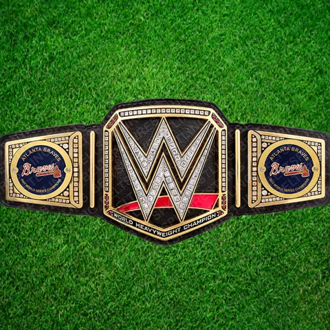 Atlanta Braves Championship Belt MLB Baseball Champion Gift Adult Size 2mm Brass Cover