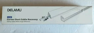 Delamu CC09 Corner Duct Cable Raceway - 152" - White - Picture 1 of 3