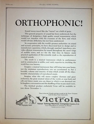 Anuncio Grabadora Original 1925 Vintage: Ft. Victor "Su Voz Maestra" #Victrola Foto 1 de 2