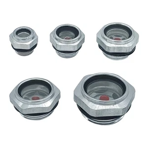5 Stück Öl Schauglas 1/4" 1/2" 3/4" 3/8" 1" Außengewinde Edelstahl... - Bild 1 von 7