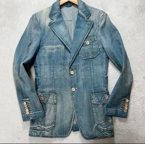 Chaqueta a medida GUCCI Tom Ford Era Denim Talla 46 Hecha en Italia Usada - Imagen 1 de 5