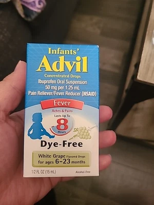 Infants' Advil Concentrated Drops Grape 0.5oz Oral Suspension Ibuprofen Exp05/26 - Image 1 of 4