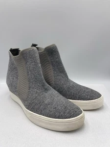MIA Womens Grey Knit Slip On Wedge  Sneakers 8.5 - Picture 1 of 7