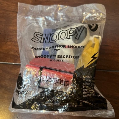 Nuevo En Plástico McDonald's Happy Meal Juguete Cacahuetes Snoopy Famoso Autor #9 McPlay Foto 1 de 2