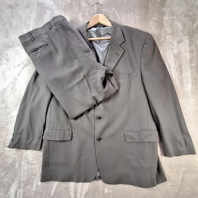 Jos. A. Bank Suit Mens 46R Gray Mitchell 100% Wool 2 Piece 3 Button Single Vent - Image 1 of 4