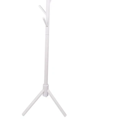 White Clothes Tree Solid Wood Round Corner Simple Fashionable Beautiful Coat NEW - Image 1 of 4