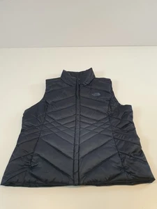 The North Face Womens XL Aconcagua 550 Goose Down Puffer Zip Vest Quilted Black - Picture 1 of 15