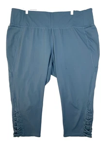 Livi for Lane Bryant Sweat Wicking Capri Leggings Crochet Hem Plus Size 26/28 - Picture 1 of 7