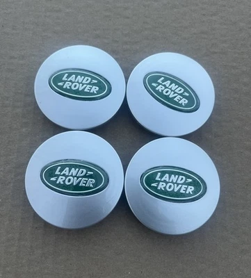 Silver Green Wheel Center Caps 62mm Hubcaps Compatible For Range Rover - Image 1 of 4