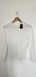 Maje White Knit Jumper Size 1 UK 8 - Picture 1 of 3