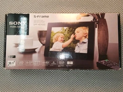 Sony S-Frame DPF-HD1000 Black 10.1" Digital Photo Frame Great Cond. Tested  - Image 1 of 4