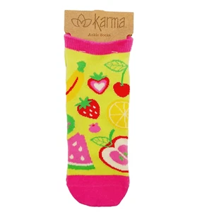 Karma Calcetines Tobilleros Mujer Niño Frutas Manzana Fresa Sandía Plátano NUEVOS NUEVOS CON ETIQUETAS - Imagen 1 de 7