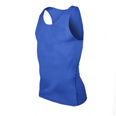 Sports Apparel Skin Tights Compression Mens Elastic Basketball Suit Vest Tops - Image 1 of 4
