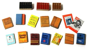 Vintage Doll House Miniture Books Assortment of 17 - Picture 1 of 2