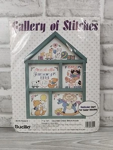 Bucilla Gallery of Stitches 33455 Registro de Nacimiento Contado Punto de Cruz Hutch - Imagen 1 de 4