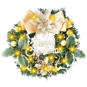 Türkranz Weihnachten Adventskranz Weihnachtskranz Tür Lichterkranz 2m LED Deko - Bild 1 von 6