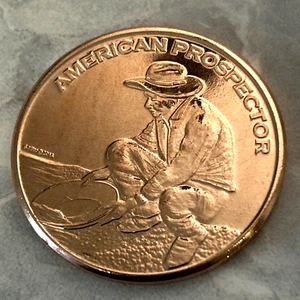 USA💥USA AMERICAN PROSPECTOR Medaille Münze 1 oz reines Kupfer - Bild 1 von 3