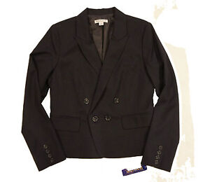 PENDLETON Wool Blend Double-breasted Suit Jacket Color: Navy Blue Sz: Womens 10