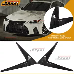 Front Fog Lamp Side Decor Trim For Lexus IS300 IS350 IS500 IS F Sport 21+ Carbon - Foto 1 di 9