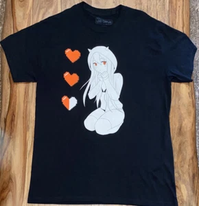 Lewd Complex Med T-Shirt Anime w/Hearts NWOT 2021 NOS Cotton Black Short Sleeve - Picture 1 of 8