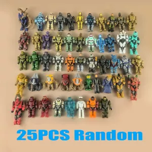 Random 25Pcs Figures HALO Mega Construx Bloks Unsc Elite Spartan Marine Grunt - Picture 1 of 5