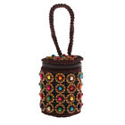 Frauen ethnische tribal Taschen Mini gewebte Perlen Handtasche Schmuck