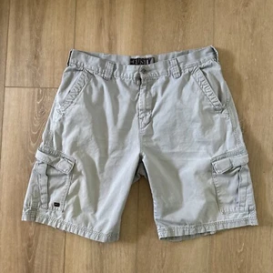 Rusty Mens Chino Shorts Size 38 Solid Black 100% Cotton Casual Mid Rise - Picture 1 of 5