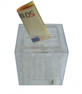 Labyrinth Würfel Geschenkbox  - Geschenke spielerisch verschenken oder Spardose - Bild 1 von 2