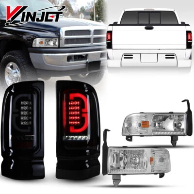 Faros cromados + luces traseras LED para camioneta Dodge Ram 1500 2500 3500 1994-2001 Foto 1 de 4