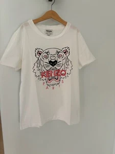 Kenzo T-Shirt, Mädchen, Gr. 14/164, Weiss mit Druck und Schrift in pink, 100% BW - Bild 1 von 4