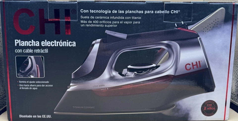 CHI Steam Iron for Clothes with Titanium Infused Ceramic Soleplate 1700 W 13102