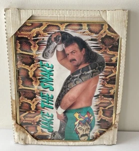 Vintage 1989 Jake The Snake Roberts Poster Picture WWF WWE Original Framed 20x16 - Picture 1 of 8