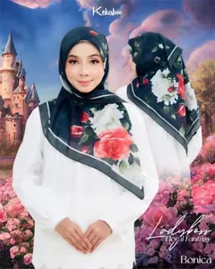 Kekaboo Square Scarf Hijab Floral Fantasy Bonica - Picture 1 of 10